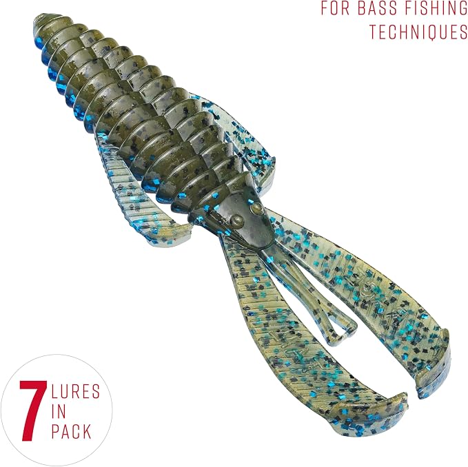 Strike King Rage Bug Fishing Lure, Soft Plastic Grub, Unique Design, Subtle Action