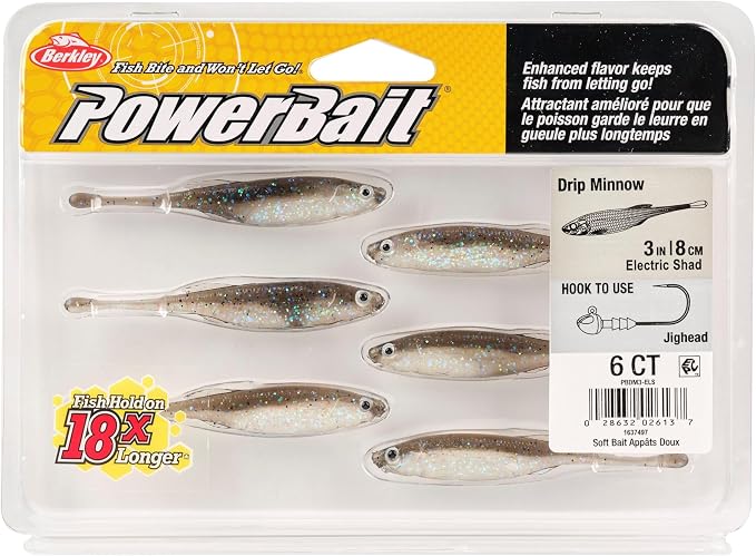 Berkley PowerBait Drip Minnow Fishing Soft Bait