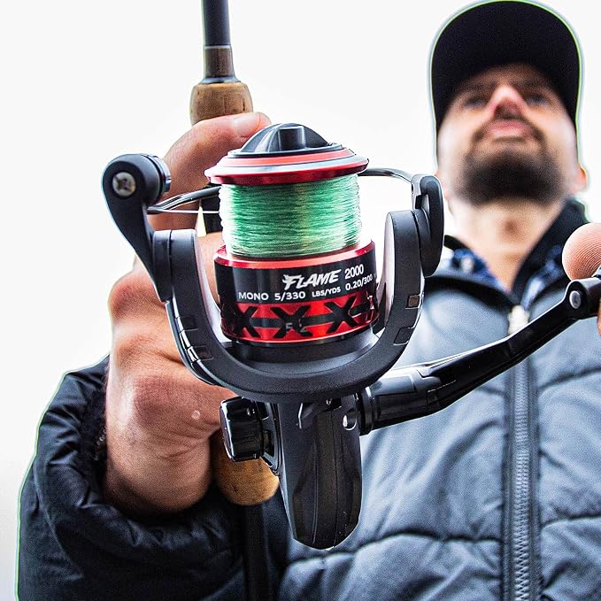 Piscifun Flame Spinning Reels, Lightweight 9+1BB Ultra Smooth Spinning Fishing Reels, 19.8LBs Max Drag