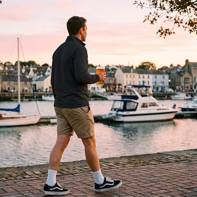 Reel Life Men's Jax Beach - Quarter-Zip Long Sleeve, Sun Shirts for Men, UPF 50+, Quick-Dry, Lightweight UV Shirts for Men