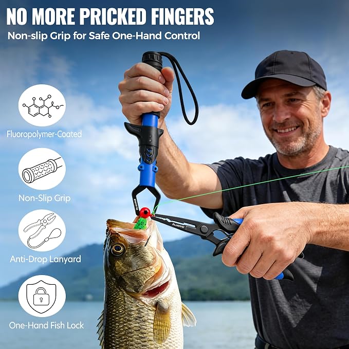 PLUSINNO Fishing Rod and Reel Combo with Telescopic Fishing Pole, Portable Travel Fishing Rods Kit with Tackle Box Carrier Bag & Manuals, Fishing Gear Tool Kit for Freshwater, Fishing Gifts for Men