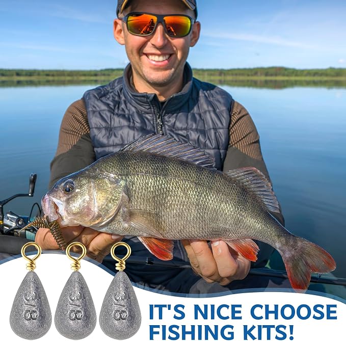 Bass Casting Swivel Bell Sinkers Fishing Weights Drop Shaped Fishing Sinkers Catfish Weights for Ocean Saltwater Surf Bass Casting Gear Tackle