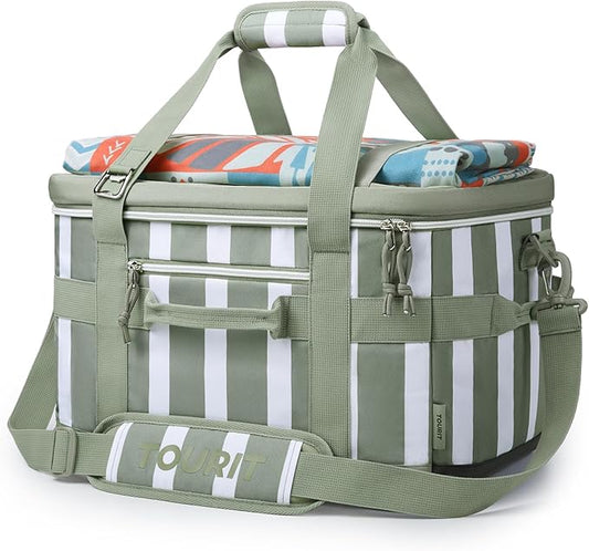 TOURIT Soft Sided Cooler Bag Insulated 30/48/60 Cans, Large Collapsible & Leakproof Ice Chest for Picnic, Beach, Camping, Travel, Sports Fan Coolers