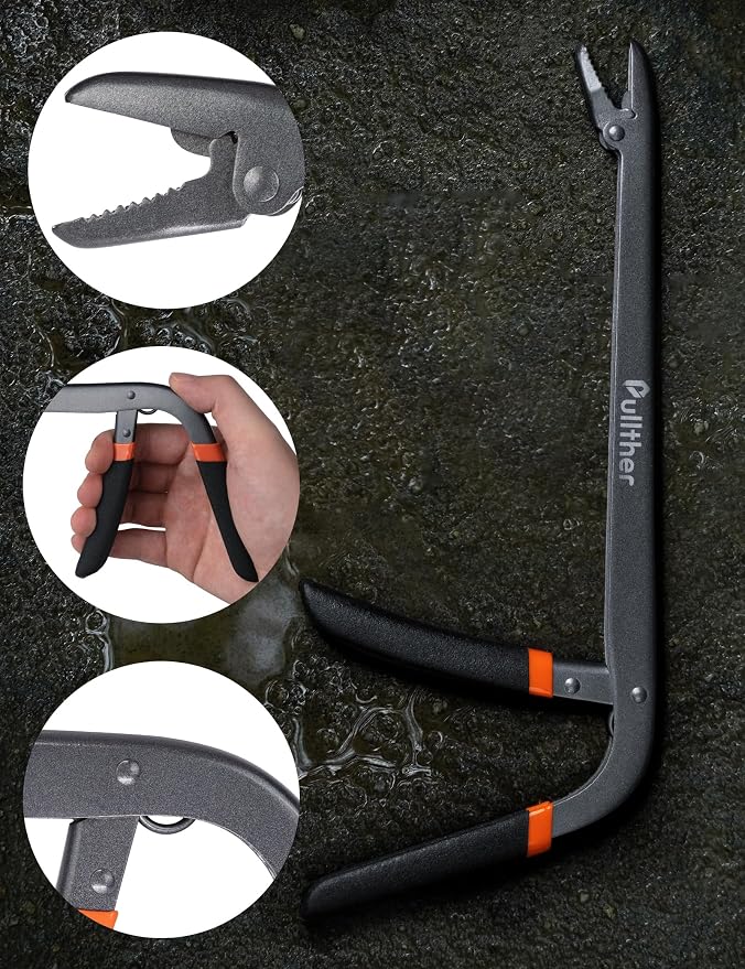 5PC Fishing Tool Kit - Fillet Knife, 2PC Fishing Pliers,Fishing Braid Scissors and Fish Lip Gripper, Fishing Gear for Fly Fishing, Ice Fishing