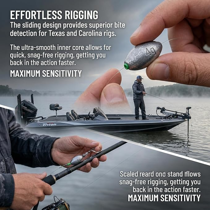 Egg Sinkers Fishing Weights, Oval Slip Sinkers Bullet Lead Fishing Weights for Freshwater Saltwater Tackle Set 1/8oz to 1oz