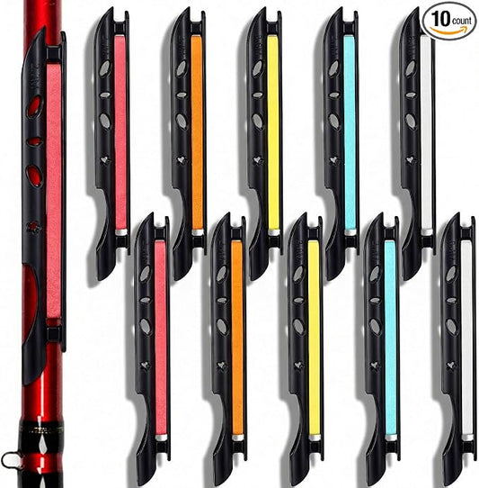 10 Pack Fishing Clip-on Line Holder Tenkara Line Rod Storage Keeper Clip on Tenkara Winder Portable Rod Mounted Spooler for 2.7m Rods Fishing Equipment Accessories Gift for Men