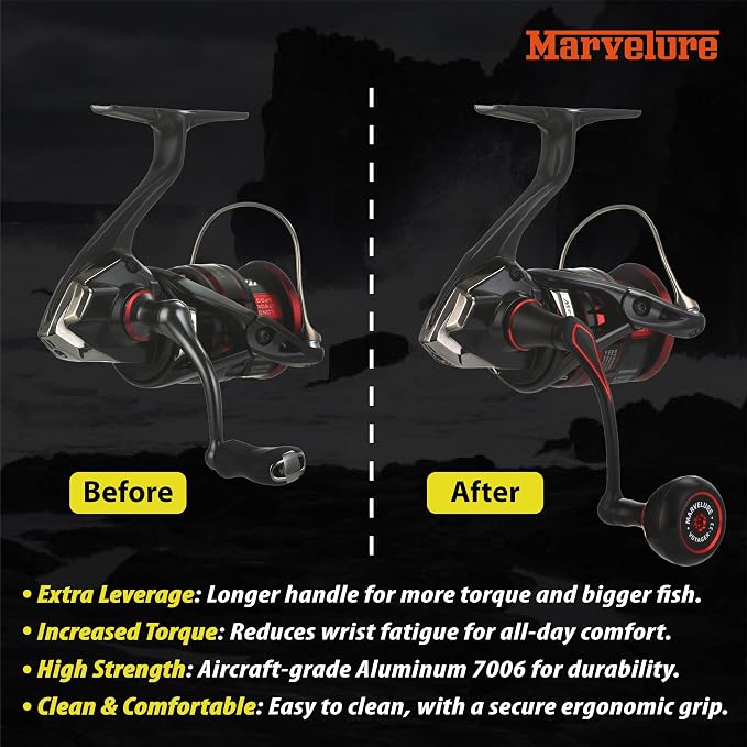 Power Handle Compatible for Shimano Stradic FL FM, Stella, Vanford, Vanquish, Twin Power, Ultegra, Sustain, Nasci FC FD 1000-5000 Spinning Reels