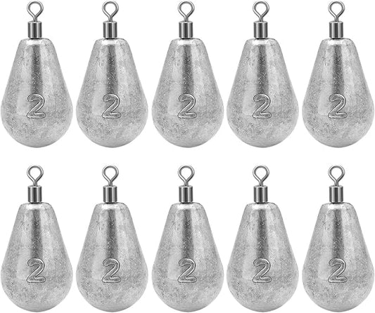 Long Casting Swivel Bell Sinkers Fishing Weights Drop Shot Weights with Swivels Fishing Lead Sinker 1/2oz 3/4oz 1oz 2oz 3oz