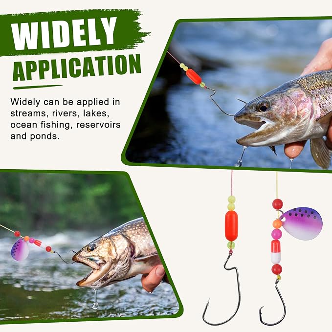 AGOOL Pompano Rigs Fishing Floats Bobbers Snell Float Foam Fishing Rig Floats Live Bait Walleye Rig Making Accessories Bullet Cylinder Float for Trout Catfish
