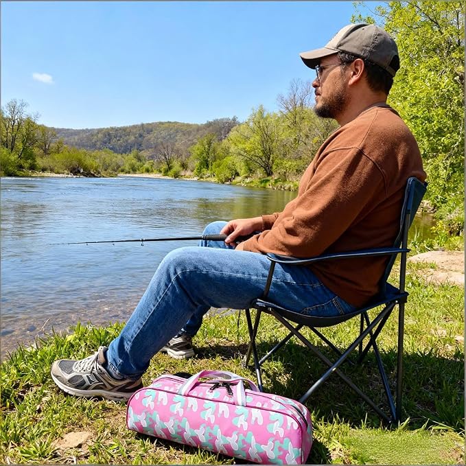 Portable Fishing Rod Bag Collapsible Fishing Bag Large Capacity Outdoor Nylon Carrying Case