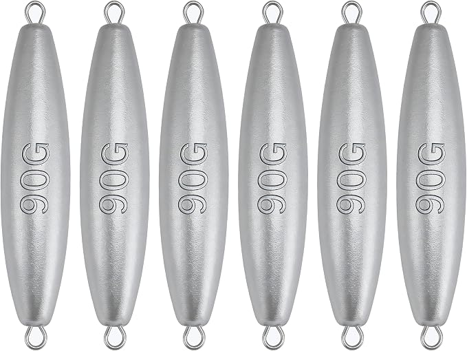Trolling Weights Inline Fishing Weights Sinkers Double Ringed Weights for Saltwater Freshwater Fishing Get Lures Deeper 1oz to 5oz