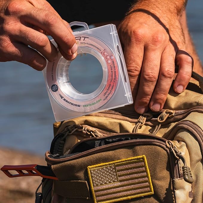 KastKing Kovert 100% Fluorocarbon Fishing Line - Clear Fishing Leader, High Sensitivity, Strong Knot Strength, Shock & Abrasion Resistant, Extreme Clarity, Ultra-Low Visibility, Fast Sinking