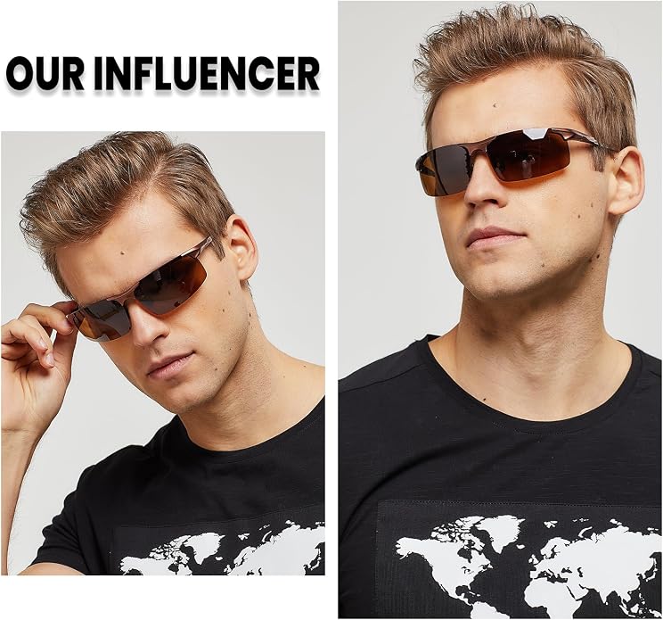 DUCO Polarized Sunglasses Mens Ultralight Carbon Fiber Sun Glasses for Men Driving Sports Fishing UV400 Protection DC8277