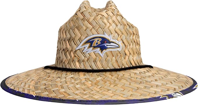 FOCO Men's NCAA College Team Logo Floral Straw Sun Hat