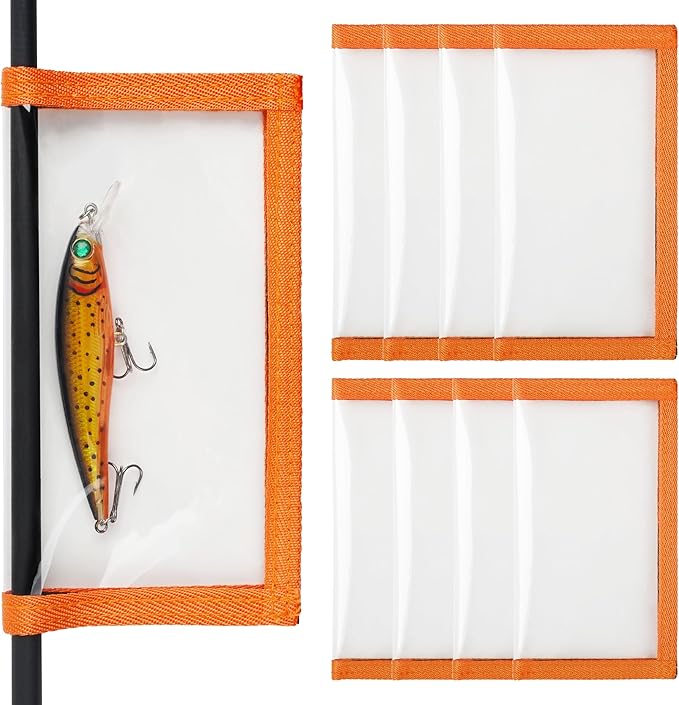 AGOOL Fishing Lure Wraps 5/10 Packs Durable Clear PVC Lure Covers Keeps Fishing Safe Easily See Lures Fishing Hook Covers Bait Storage Keeps Children, Pets and Fishermen Safe from Sharp Hook