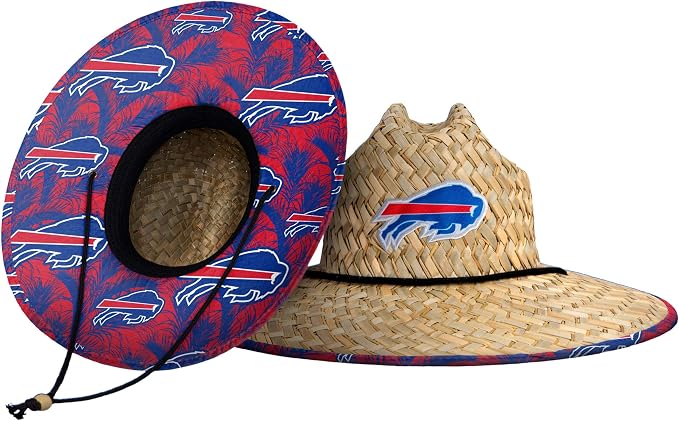 FOCO Men's NCAA College Team Logo Floral Straw Sun Hat