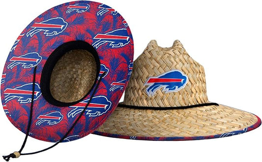 FOCO Men's NCAA College Team Logo Floral Straw Sun Hat