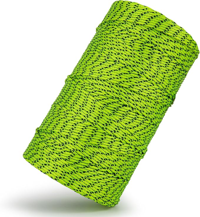 HONGDA Professional Masonry String Lines, 1000 Feet #18 Bonded Braided Nylon Mason Line, Durable and Versatile String for Masonry, Construction, Gardening, and DIY Projects