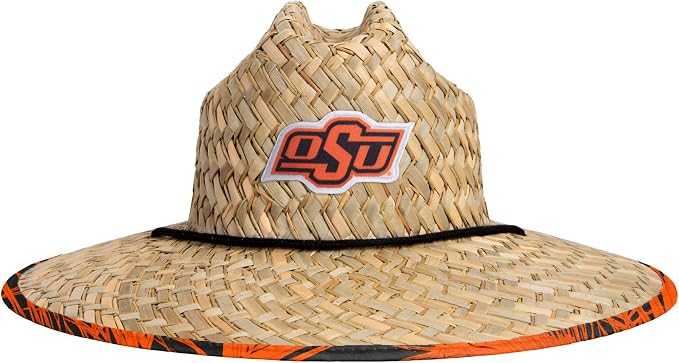 FOCO Men's NCAA College Team Logo Floral Straw Sun Hat