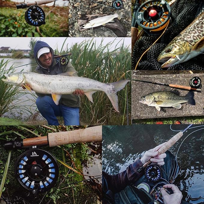 Maxcatch Amigo Fly Fishing Rod and Reel Combo 9FT 4-Piece 4/5/6/7/8 Weight Complete Fishing Outfit