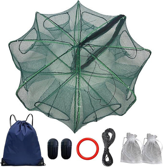 Foldable Minnow Trap,Crab Trap,Fishing Net,Bait Cage for Crabs Minnow Lobster Shrimp Crawfish