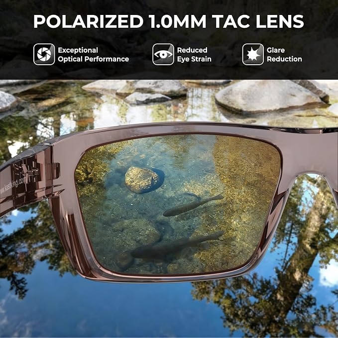 KastKing Huzzah Polarized Sport Sunglasses for Men and Women, Ideal for Driving Fishing Cycling and Running,UV Protection