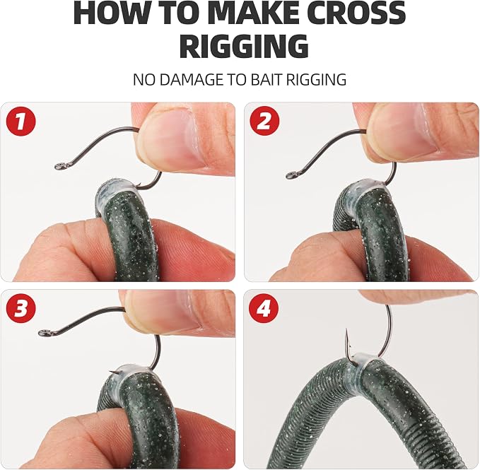 201PCS Wacky Worm O-Ring Tool Kit, Lightweight Fishing Plier, Rigging Tool for Wacky & Neko Rigs, Bass Fishing Gear (201PCS, 3-4inch)