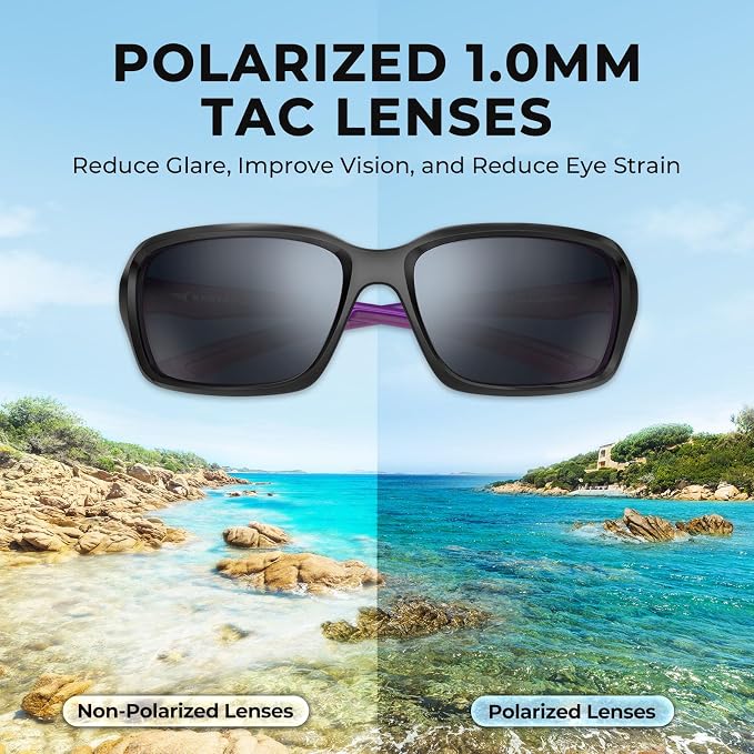 KastKing Alanta Polarized Sunglasses With PuriVex Protective Lens Coating,UV400 Women Sunglasses for Cycling Driving Fishing