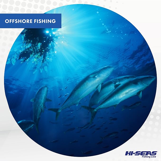 HI-SEAS Quattro Monofilament Fishing Line - Low-vis 4 Color Camo, Strong & Durable Performance Saltwater Main Line