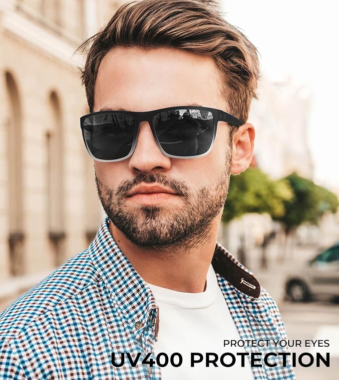 KALIYADI Mens Sun-Glasses Polarized Sunglasses-Men: Classic Sunglasses with Ultraviolet Protection for Driving Fishing Golf