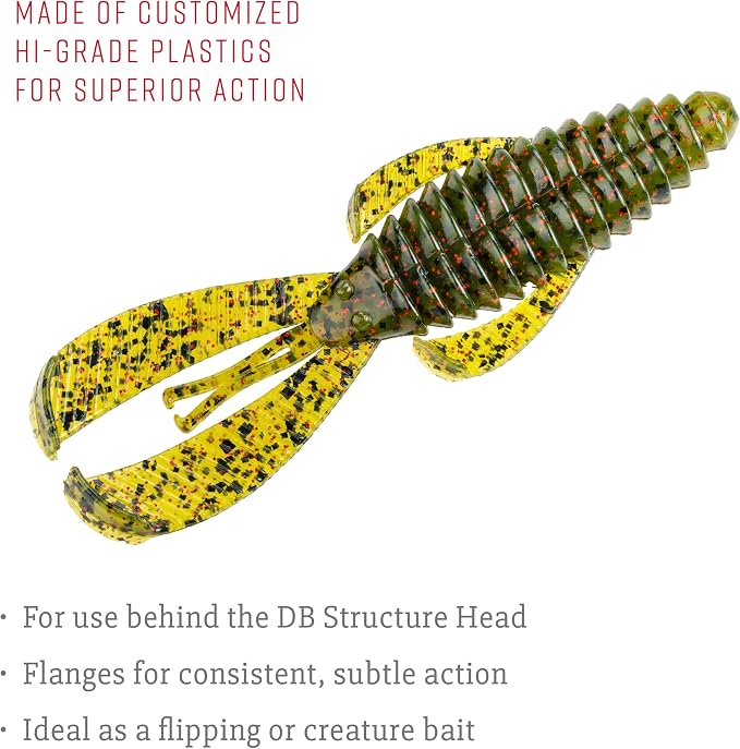 Strike King Rage Bug Fishing Lure, Soft Plastic Grub, Unique Design, Subtle Action
