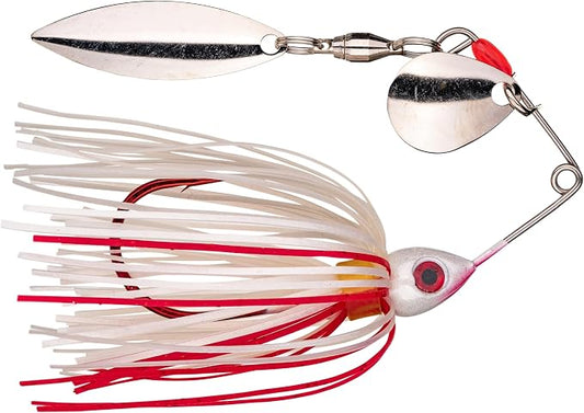 Strike King Bleeding Bait Mini-King Spinnerbait Fishing Lure, Premium Red Hook