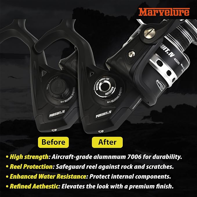 Bearing Cover Handle Cap Compatible for Penn Battle III IV, Battle DX, Battle HS, Fierce III IV, Pursuit III IV Spinning Reel