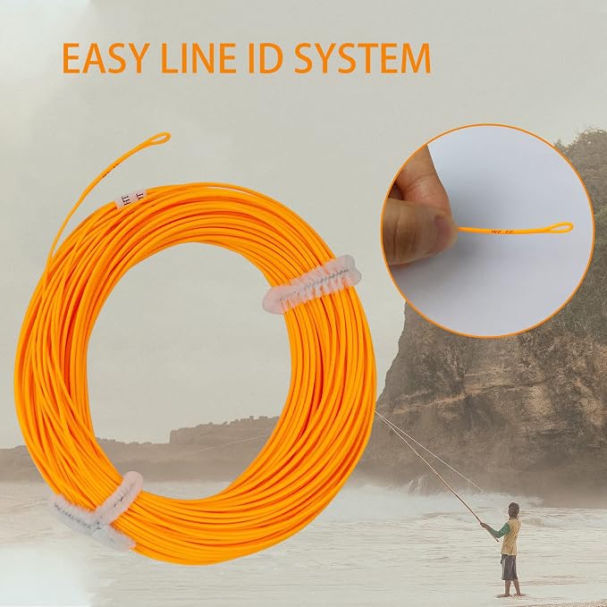 EUPHNG All-Purpose Fly Line Floating Trout Fishing Line Welded Loop Line ID Weight Forward Fly Fishing Line 100FT