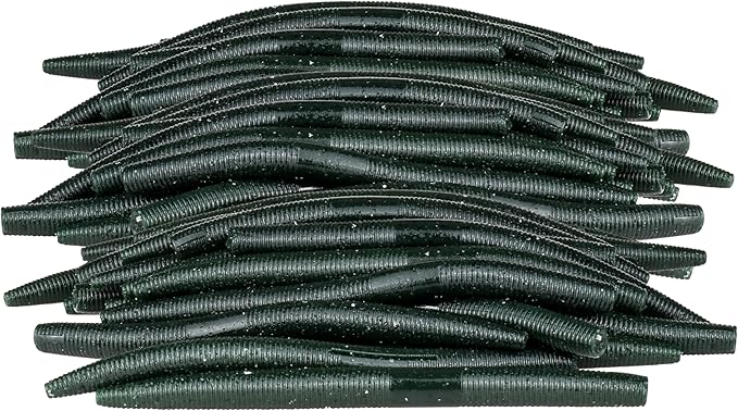 Soft Fishing Worm 100PCS, 3/4/5/6" Mega Value Pack Senko Style Soft Lures for Bass, Plastic Worm Stick Baits, Multicolor, Cost-Effective Fishing Gift