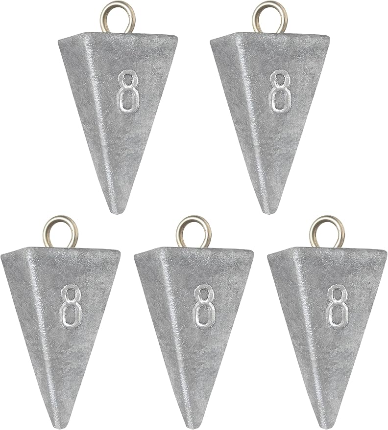 BLUEWING Pyramid Sinkers Lead Fishing Weights 1oz,2oz,3oz,5oz,8oz,10oz,12oz,16oz,32oz for Saltwater