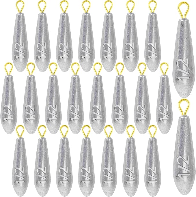 Landhoow Drop Shot Fishing Sinker Weights Kit Freshwater Catfishing Fishing Sinker Bass Casting Removable Line Saltwater Streamlined Snap Weight for Trolling Surf Tackle