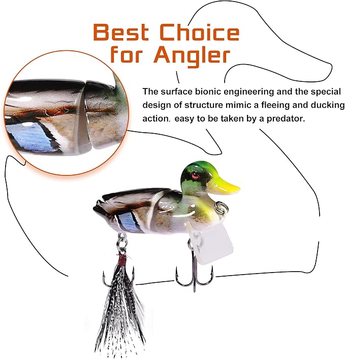 TRUSCEND Swimmax Easy Catch Fishing Lures with BKK Hooks, Wiggling, Vibrating, Rattling and Gurgling for More Bites, Heavy-Duty Dyneema Fiber Jointed Swimbaits for Bass, Trout, Crappie, Walleye, Pike
