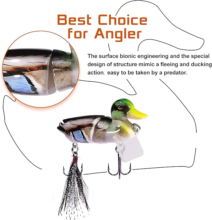 TRUSCEND Swimmax Easy Catch Fishing Lures with BKK Hooks, Wiggling, Vibrating, Rattling and Gurgling for More Bites, Heavy-Duty Dyneema Fiber Jointed Swimbaits for Bass, Trout, Crappie, Walleye, Pike