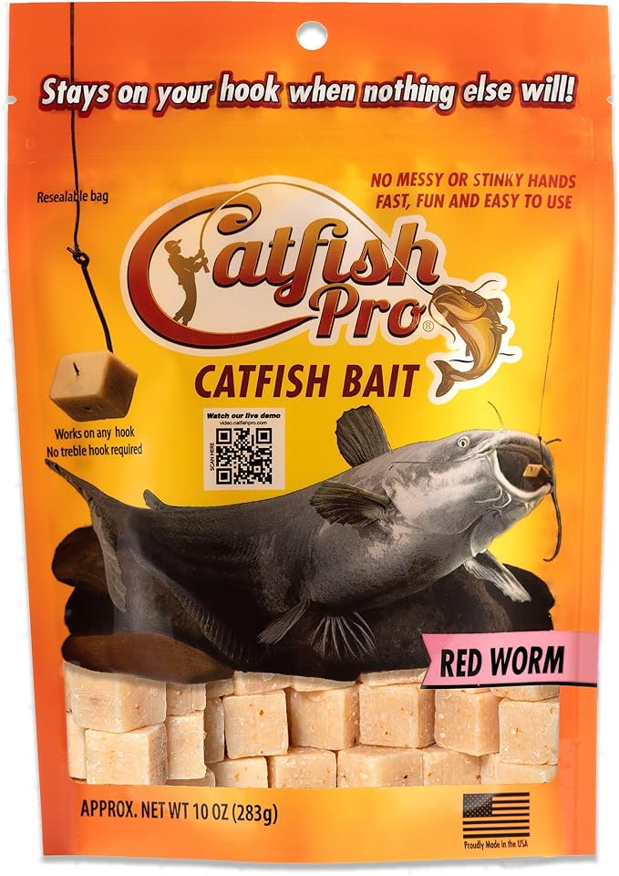 Catfish Pro Catfish Bait - 10oz Bag with 80pcs | Irresistible Scent for Catfish | Mess-Free, Stays On Your Hook When Nothing Else Will | Great for Rod, Reel, Trotline, Jugs & Yoyos Fishing