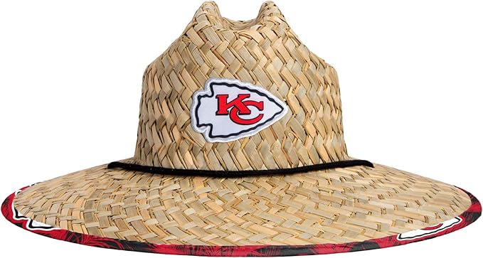 FOCO Men's NCAA College Team Logo Floral Straw Sun Hat