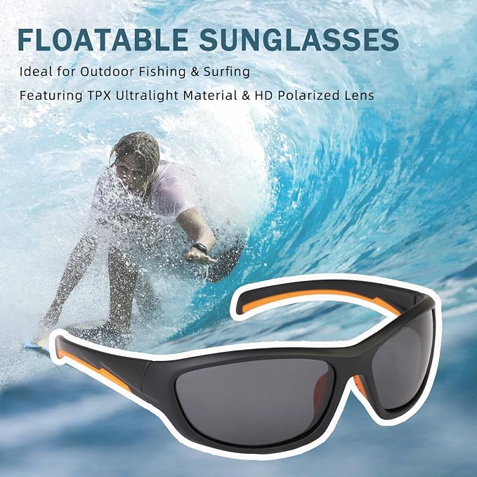 Floating Polarized Fishing Sunglasses for Men Women, Sailing Boating Gifts Beach Cool Style Glasses