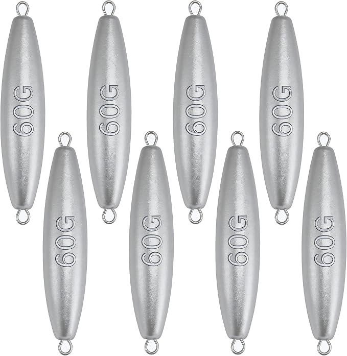 Trolling Weights Inline Fishing Weights Sinkers Double Ringed Weights for Saltwater Freshwater Fishing Get Lures Deeper 1oz to 5oz