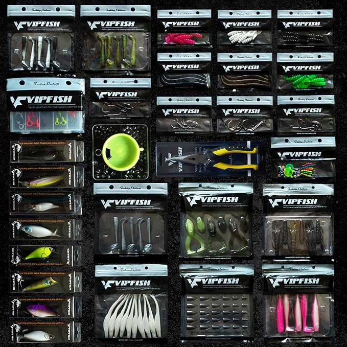 Fishing Tackle Box with Tackle Included Lures, Hooks, Weights, 3-Layer Freshwater Fishing Tackle Kit for Bass Fishing Gear and Equipment, Gift for Fishingman gift choice for Fathers Day