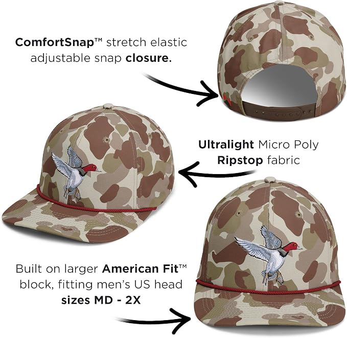 Paramount Outdoors Sporting Hat Collection for Men Hunting and Fishing Caps with ComfortSnap