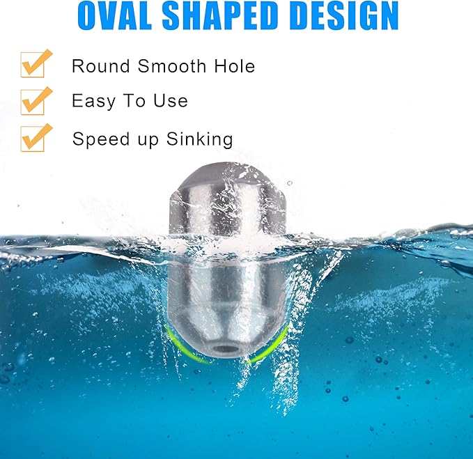 Egg Sinkers Fishing Weights Kit, 23/40pcs Fishing Weights Sinkers Slip Sinkers Catfish Weights Bass Casting Sinker Weights Lead Free Fishing Weights for Freshwater Saltwater Fishing