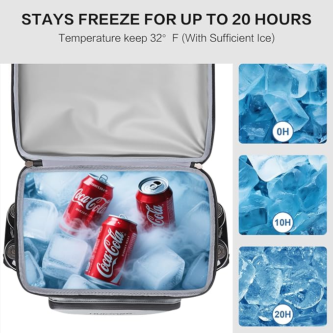 Hulongo Cooler Backpack, 30L Insulated Leakproof Soft Cooler Bag for 52 Cans, Lightweight Backpack for Beach, Picnic, Camping, Hiking, Fishing and Travel