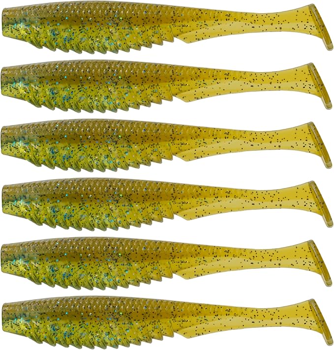 6th Sense – Party Paddle 4.3" – Saltwater Swimbait – Inshore Fishing – Redfish/Trout/Snook – Paddle Tail Soft Plastic