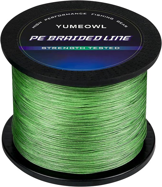 Thinner Braided Fishing Line, Ultra-Strong Abrasion Resistant Zero Stretch Braided Line, 4&8 Strand