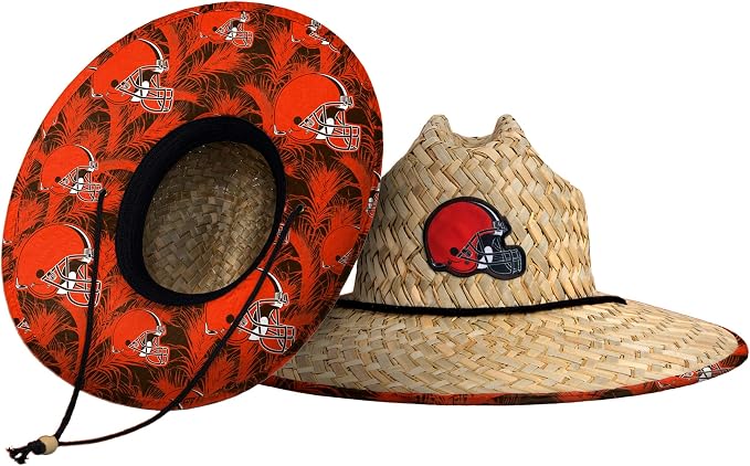 FOCO Men's NCAA College Team Logo Floral Straw Sun Hat